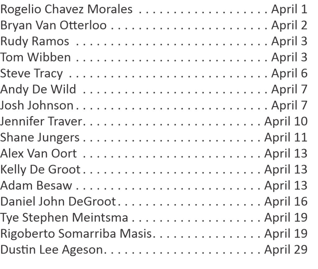April Birthdays