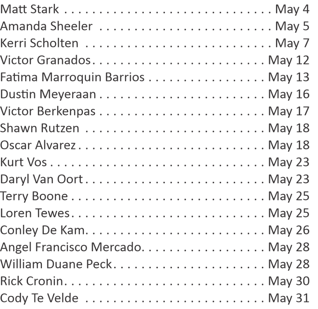 May Birthdays